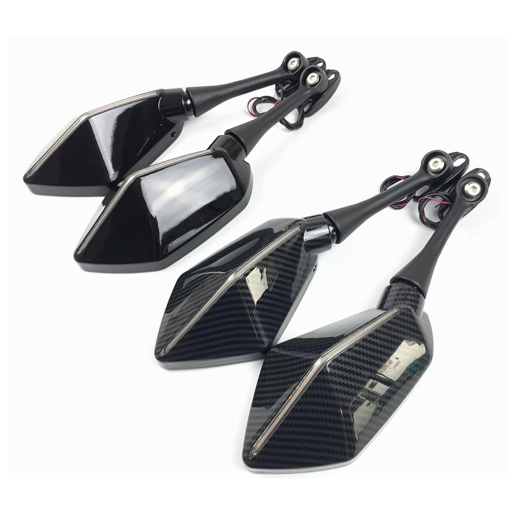 For Honda CBR650R F CBR1000RR CBR600RR CBR 250R 300R 400RR 500R Motorcycle Mirror LED Turn Signal Rotating Rearview