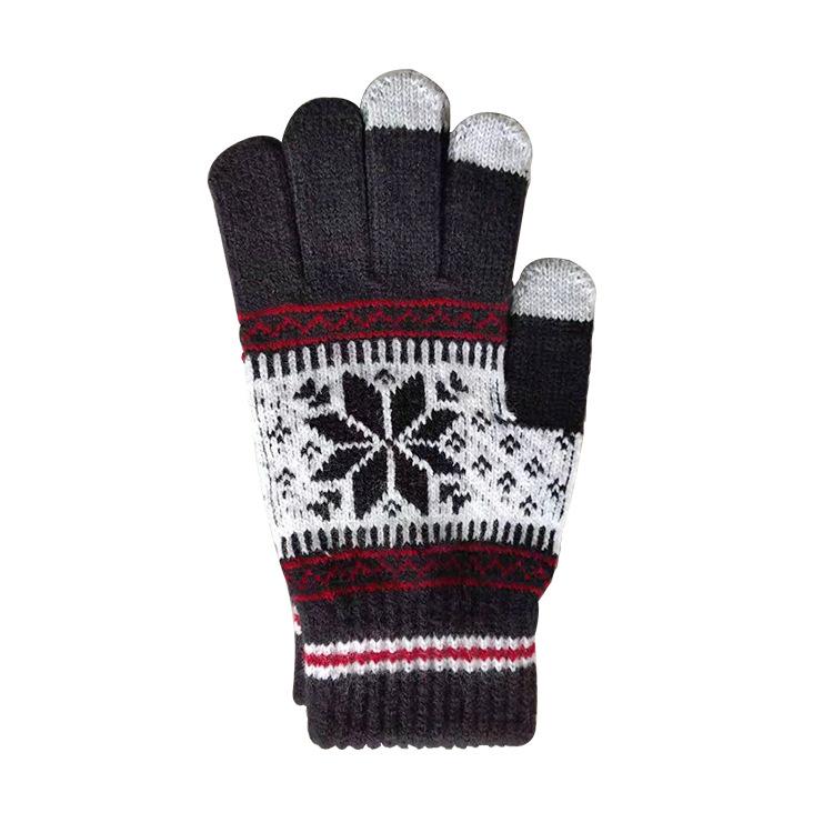 

Теплые новые зимние вязаные теплые перчатки для сенсорных экранов для мужчин и женщин average size