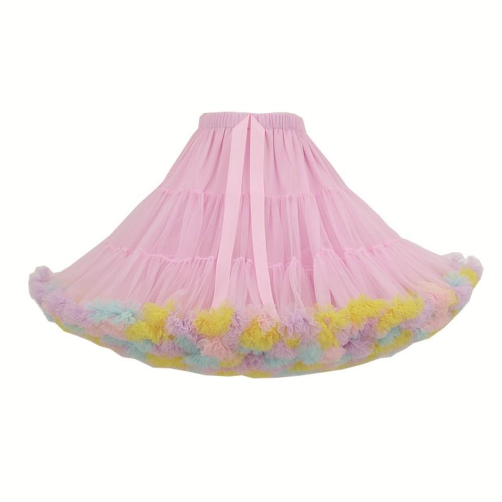58 Styles Lolita Tutu Skirt 42cm 280g Hexagon Mesh Crinoline No Bone Petticoat Daily Cosplay