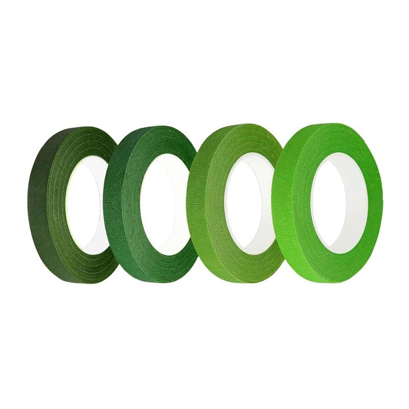 4Roll 30Yards Floral Tape 1.2cm Flower Floral Tapes for Bouquet Stem Wrapping Floral Crafts Wedding Bouquet Floristry Tape Set