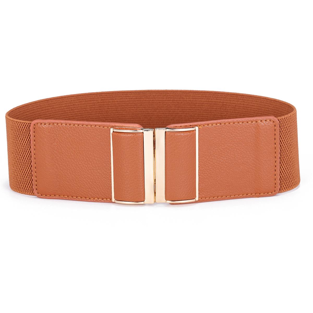 

Женская юбка Xiaoxiangfeng из наклейки кожи с эластичным поясом-кушаком, широкий пояс, четыре цвета на выбор верблюд