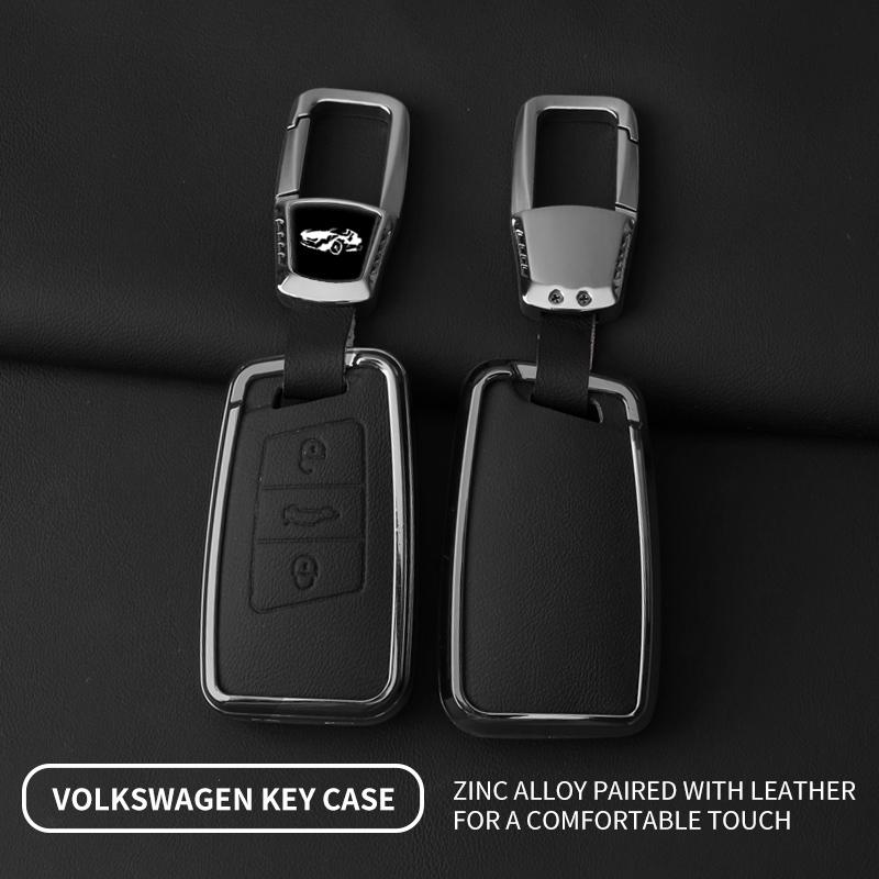 Interior Mouldings Car Zinc Alloy Key Case Cover Protect Shell Fob For VW Volkswagen Magotan Passat B8 Skoda Superb Kodiaq A7 Ke