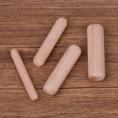 100Pcs Solid Wood Round Wooden Dowel Pins 6*40/10*40/10*60mm Cabinet Drawer Round Fluted DIY Woodworking For Dowel Jigs Drill