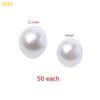 55KF 50Pcs Faux Pearl Buttons Fit Sewing Scrapbook Backhole Sewing Crafts 10/11.5mm