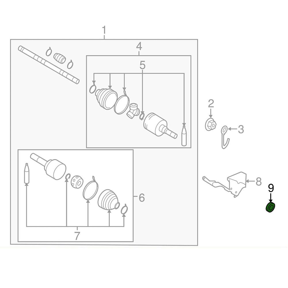CVT Trans Axle Differential Oil Seal 38342-3VX0A For Nissan Altima Juke 2013-2017