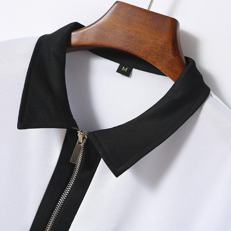 Autumn and Winter Casual Long-sleeved Men's Half-zip Slim Fit Versatile Lapel Bottoming Shirt