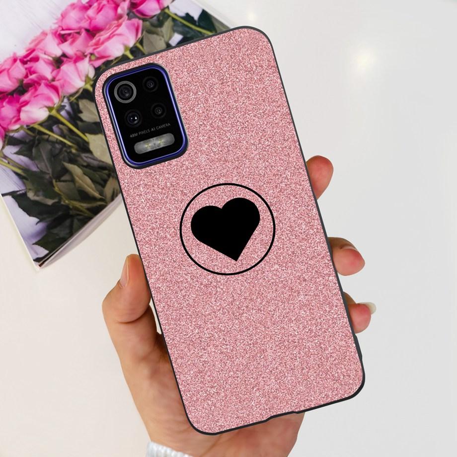 For LG K52 K42 K62 2020 Phone Case Back Cover Black Matte Soft TPU Silicone Bumper Shell For LG Q52 Q62 LGK52 K 62 Butterfly Bag