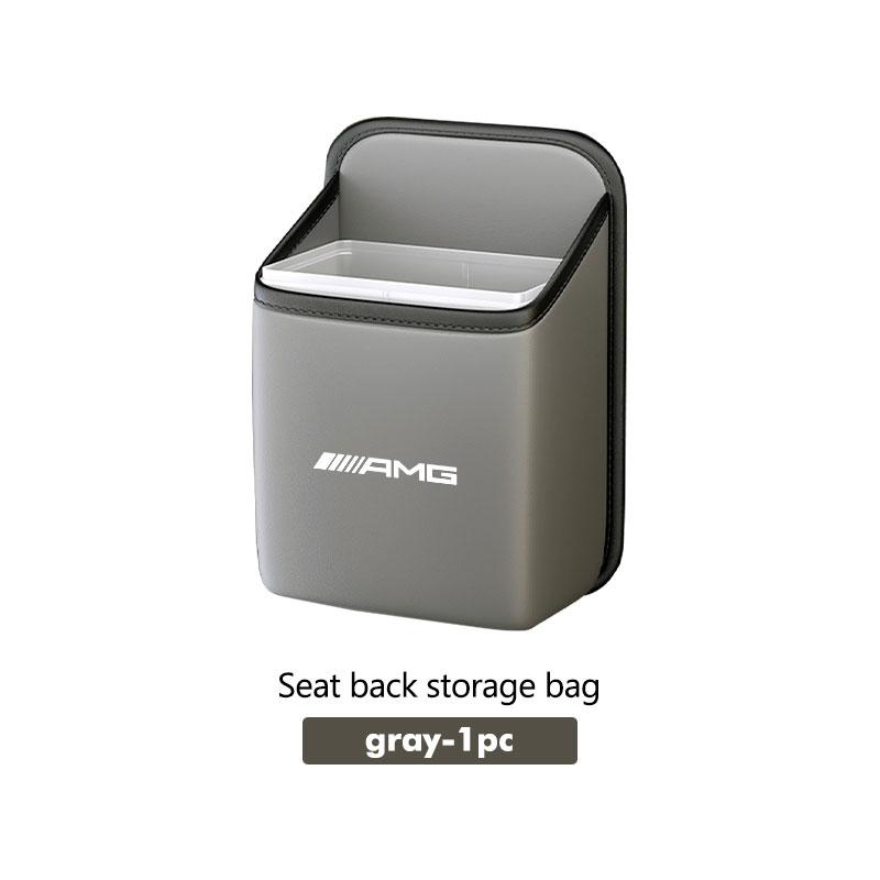 

GLC GLB Car Seat Back Hanging Storage Box Built-in Bucket Sundry Bag For Mercedes Benz AMG W204 W205 W203 W211 W201 W210 W108 W