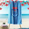 New Blues Print Beach Towel, Large Soft Quick Dry Towel for Beach Camping Swimming