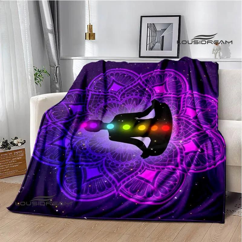 3D Chakra Printed Blankets Warm Flannel Blankets Soft and Comfortable Blanket Bed Linings Blankets for Beds Birthday Gift
