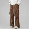 Overalls Men's Spring and Autumn Loose Straight Versatile Casual Pants Solid Color Sports Wide Leg Pants Boys