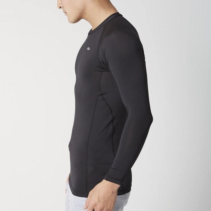 Fila Crew Neck Long Sleeve Soft Compression Innerwear Men's 448124 BK L Regular