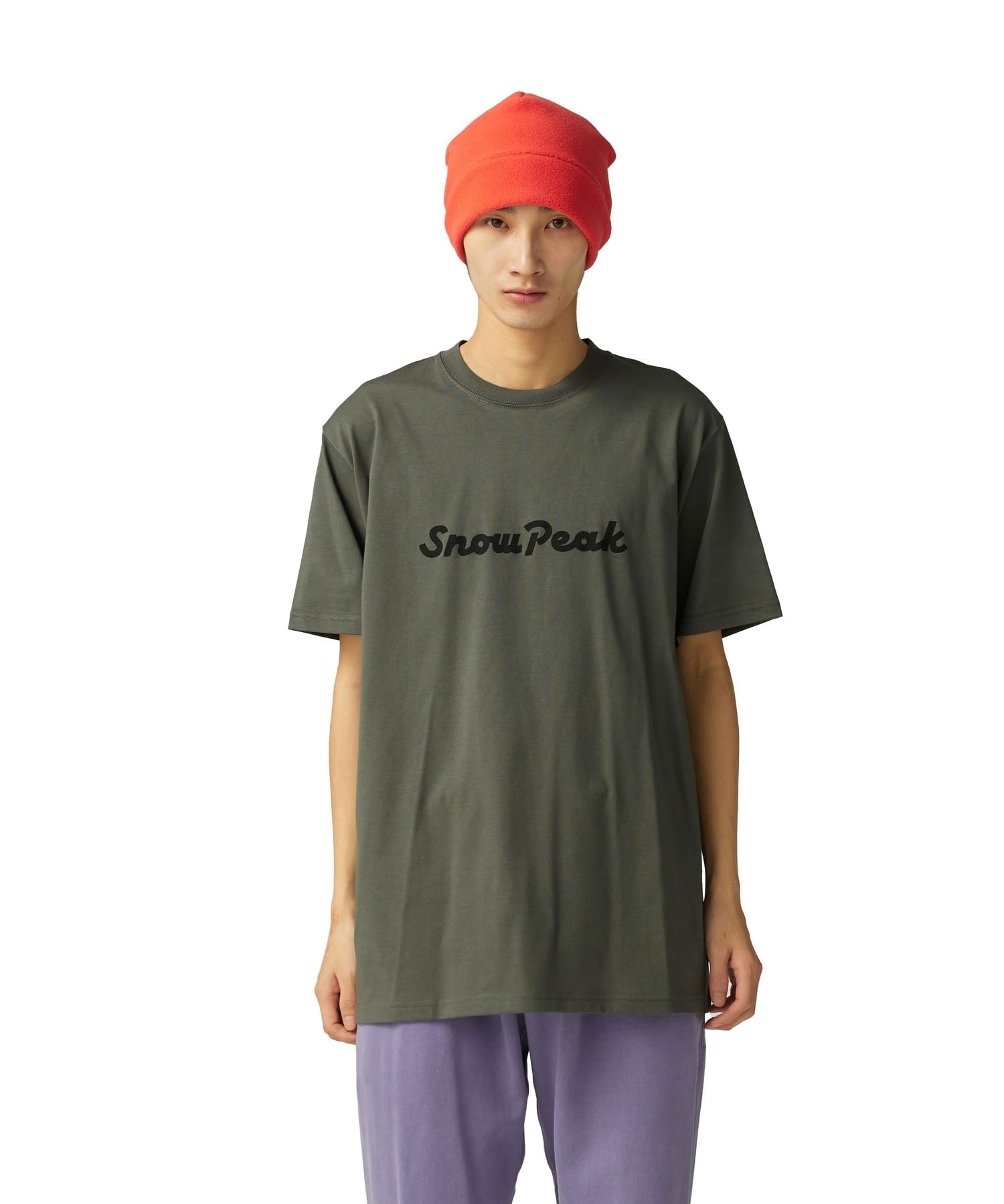 

Snow Peak Typography Short and Size L T-Shirt TS-25AU003, Sleeve, Men s Women s, Gray, серый