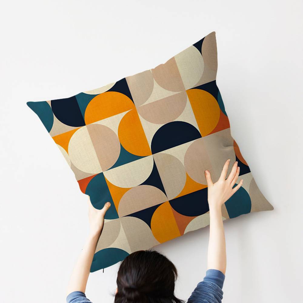 Abstract B-Bauhaus Geometry Cushion Cover Car Throw Pillow Case For Sofa Car Christmas Gift 40X40Cm 45X45Cm