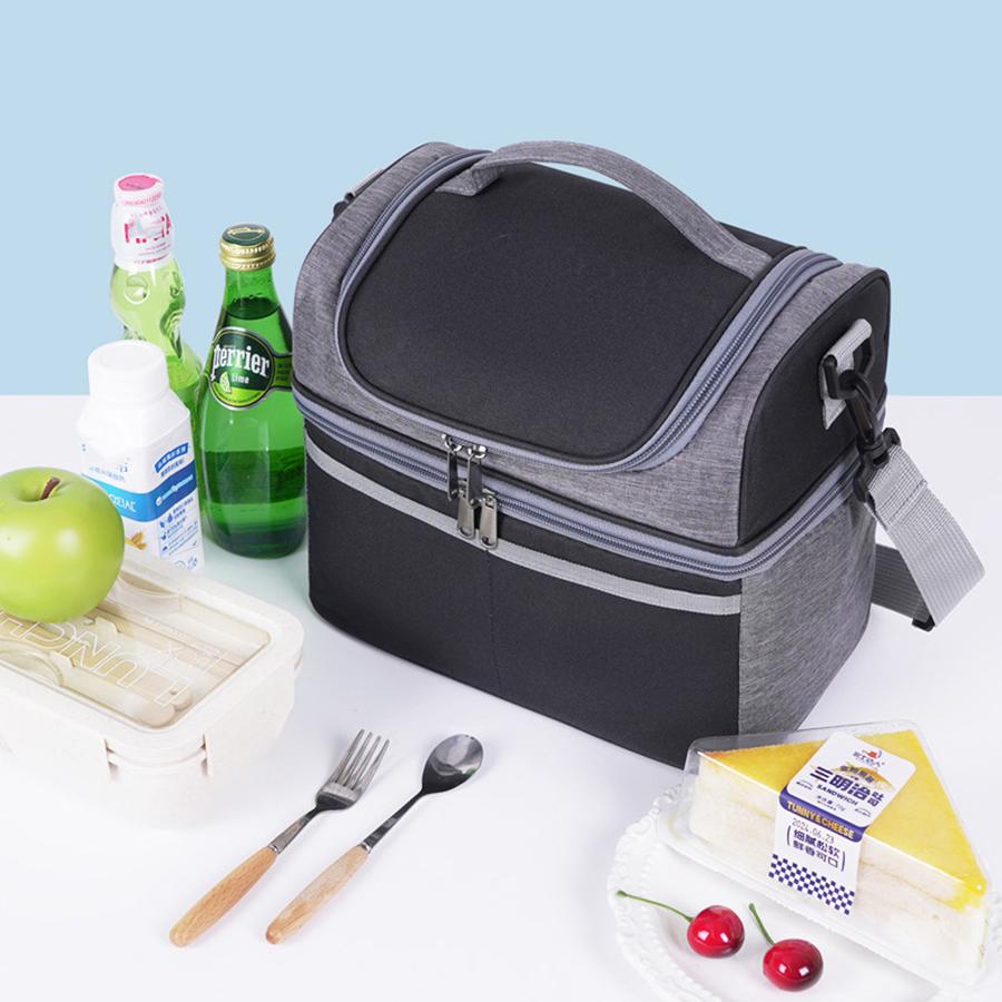 Multifunktionale Oxford-Kühltasche mit großem Fassungsvermögen, wasserdicht, tragbar, mit Reißverschluss, Thermo-Lunch-Taschen für die Lebensmittelaufbewahrung bei Picknicks im Freien
