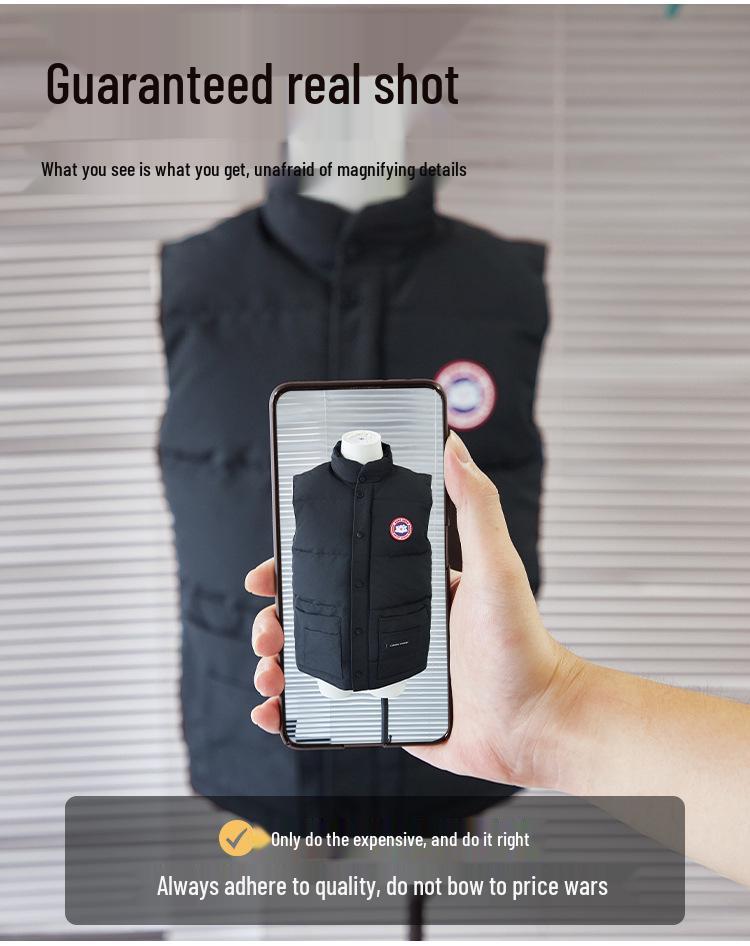 2025 Unisex Lockerer Schnitt Koreanischer Stil Herbst/Winter Daunen Arbeitsweste