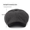Autumn/Winter Wool Newsboy Cap: Unisex Warm Beret, British Retro Flat Cap, Men's Octagonal Duckbill Cap