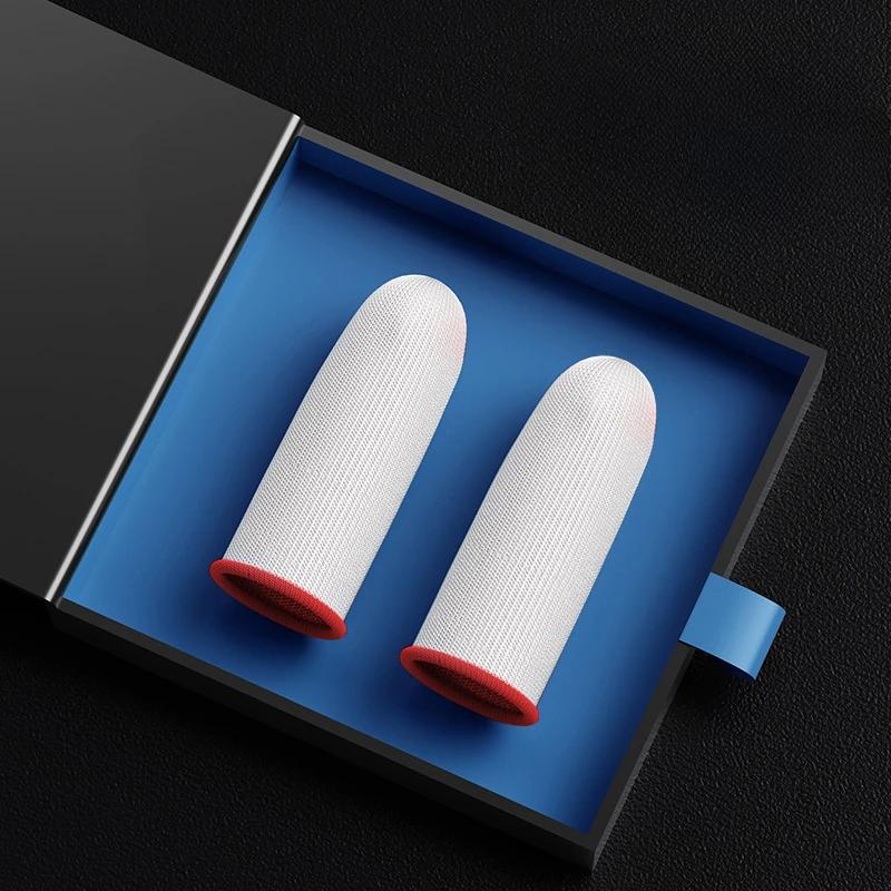 Mobile Phone Gaming Fingertip Gloves Sweat-Proof Finger Cover Game Non-slip Glass Silver FibreTouch Fingertip Sleeves