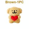 1-20PCS 3D Cute Plush Dog Keychain Soft Fabric Heart Line Design Puppy Toy Bag Pendant Gift Decorative Doll Accessories