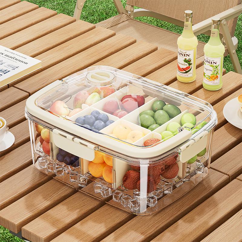 Outdoor Fresh-Keeping Picnic Basket: Food-Grade, Sealed, Transparent Storage Box