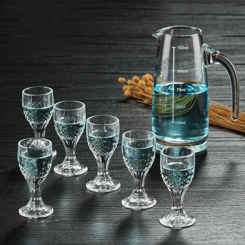 

10ml/15ml 12pcs Spirits Cup Whiskey Glasses Luxury Baijiu Goblet Drinkware Transparent High Footed Wine Glass Exquisite Gifts 12pcs