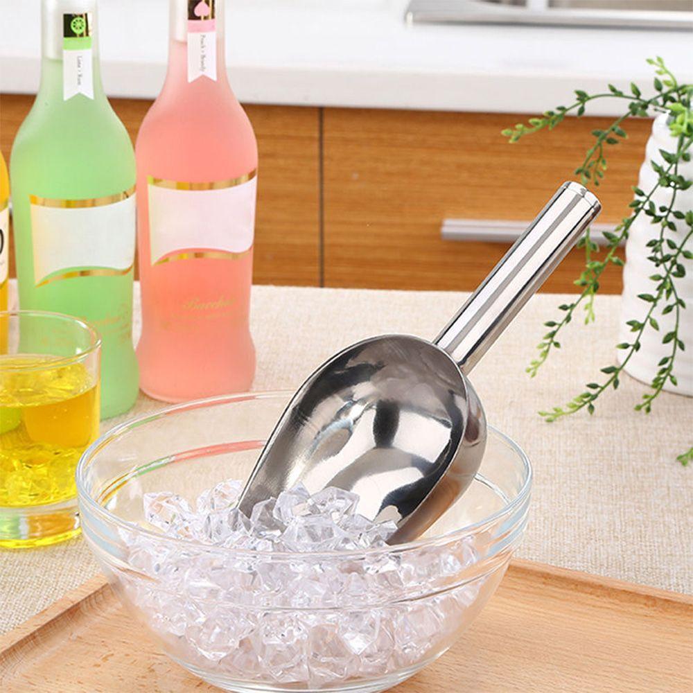 Household Stainless Steel Candy Ice Cube Flour Scoop Buffet Nut Grain Shovel Kitchen Bar Tool