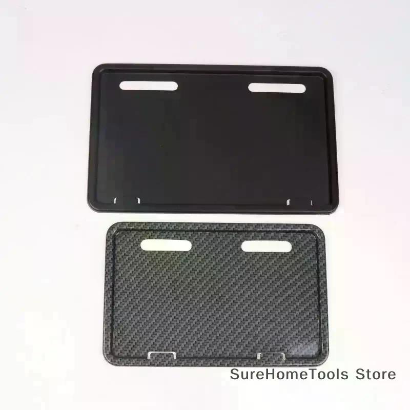 1Pcs Universal Electric Bicycle Stainless Steel License Plate Holder Frame Anti-theft Protective Cover Motorcycle License Plate