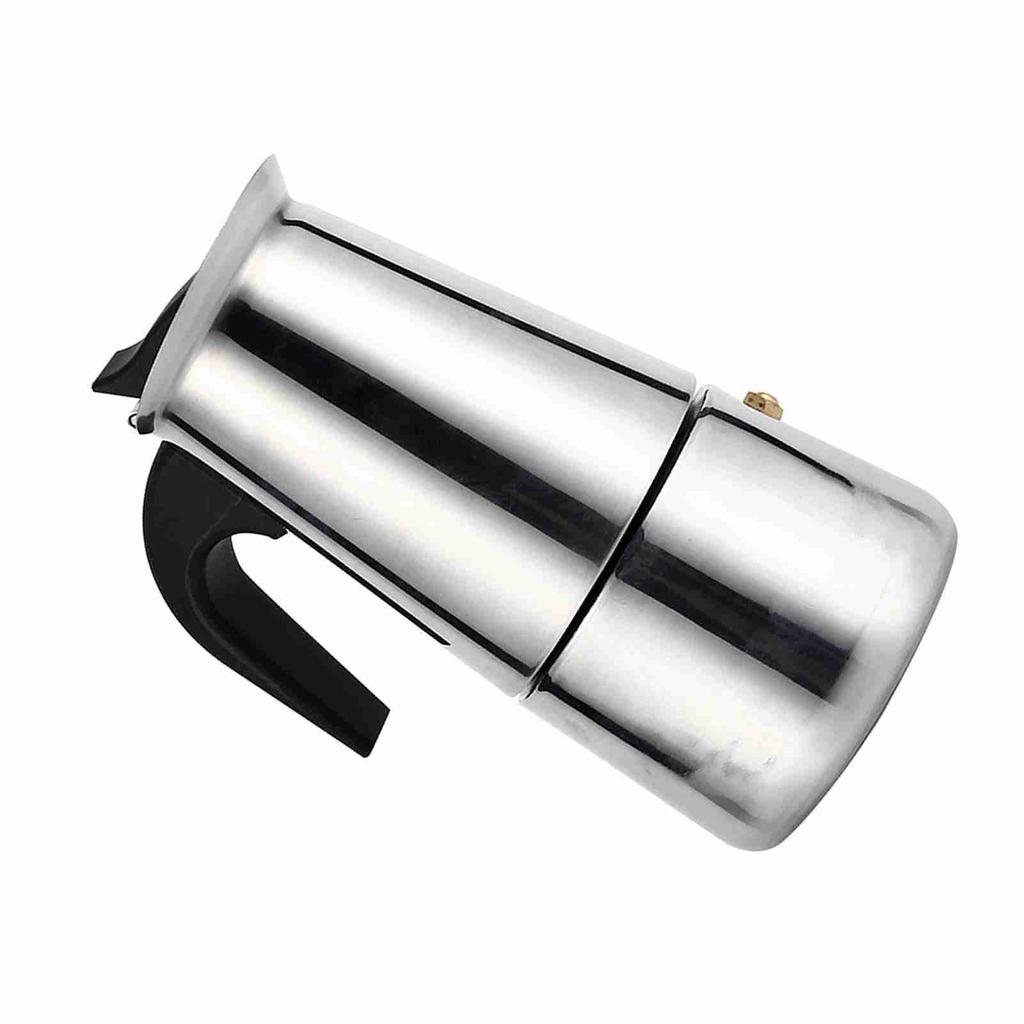 Stainless Steel Percolator Moka Pot Coffee Maker Stove Home Office Use (200ml)