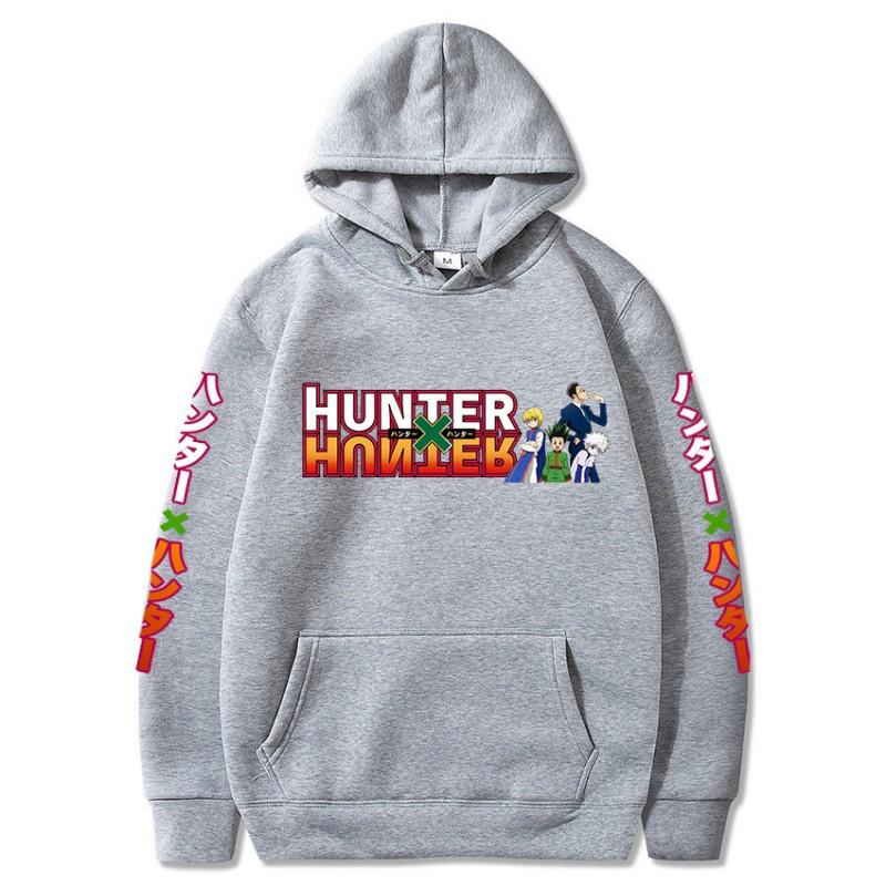 Anime Hunter X Hooded Sweatshirt Men Women Cotton-Lined Long Sleeve Pullover Streetwear Style