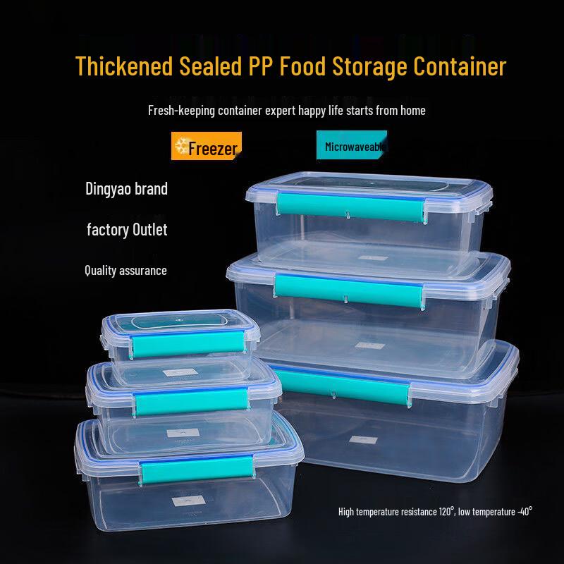 Transparent Rectangular Plastic Food Storage Container