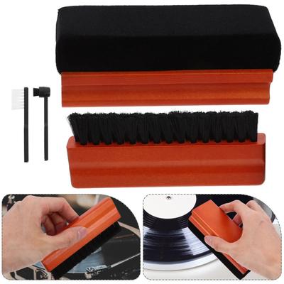 Multiple Brush Head Vinyls Record Cleaner Kit Large Small Detail Tools for Comprehensive Surfaces Cleaning Coverage