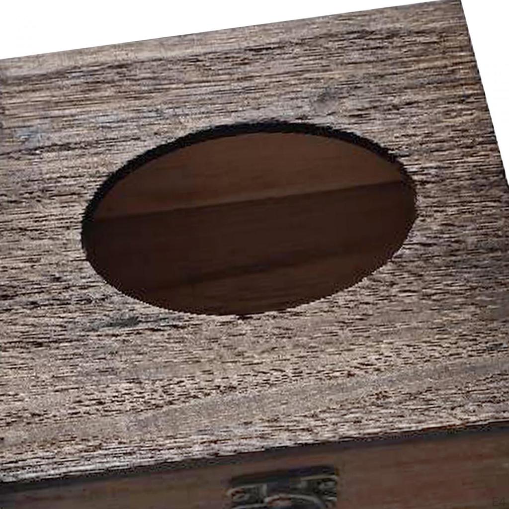 Elegancki drewniany uchwyt na chusteczki do domu i biura