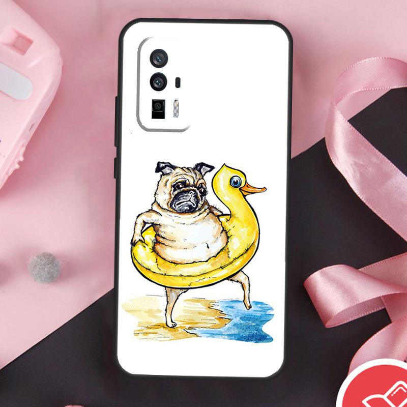 Cute Pug Dog Case For Xiaomi 13T 11T 12T Pro 12 Lite 13 14 Ultra POCO F6 F5 M6 X3 X5 X6 Pro F3 M5s Cover