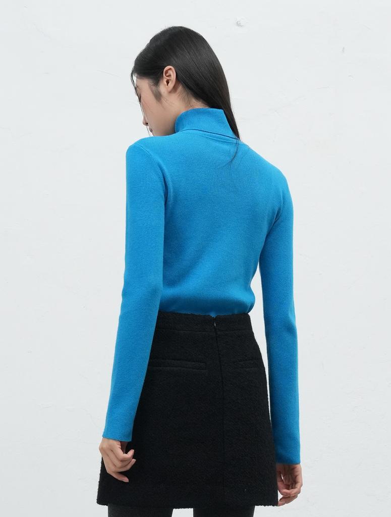 GENERALIDEA Daily Ribbed Turtleneck Pullover [Blue] / Wbe4L05525