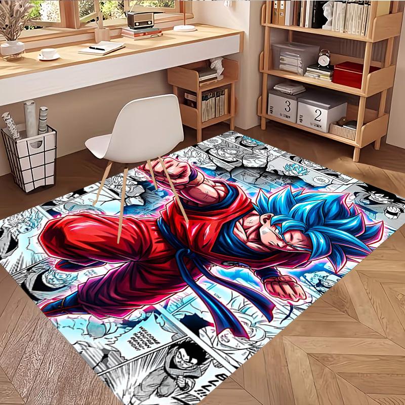 DRAGON BALL Print Rug, Washable Floor Carpet, For Entryway Dorm Laundry Room Office Study, Home Decor Birthday Christmas Gift