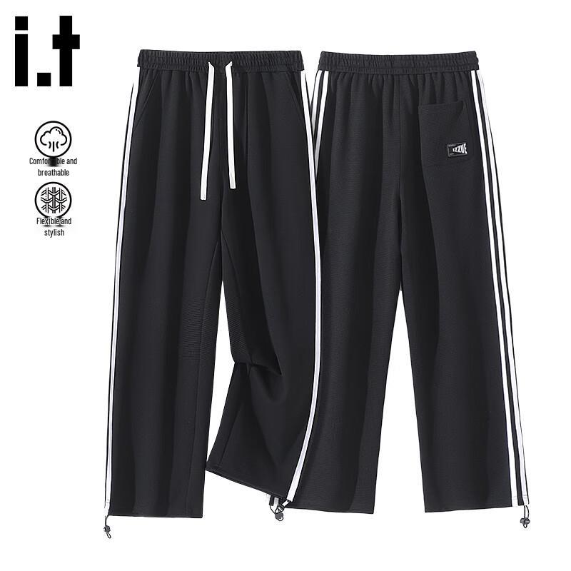 Izzue IT Men s Loose Fit Wide-Leg Straight Pants XL (140-160 lbs)