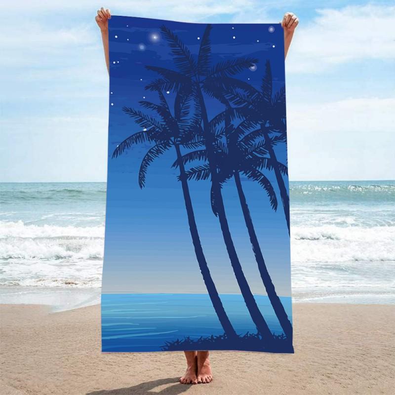 Ultra Absorbent Microfiber Beach Towel With Sea Turtle Print Quick Dry Large Size 70x140cm Pool Vacation Travel