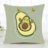 A Green Avocado Pillow Case Fashion Square Pillowcase Bedroom Sofa Room Ins Decoration Leisure
