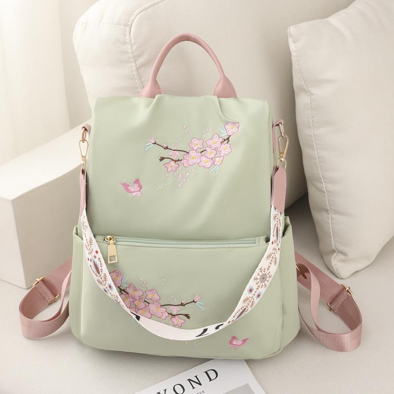 Trendy 2025 Large-Capacity Women's Embroidered Shoulder Bag and Backpack