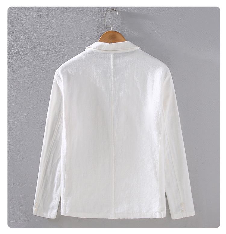 Men's Loose Casual Cotton-Linen Jacket - Versatile Spring & Autumn Top for Youth