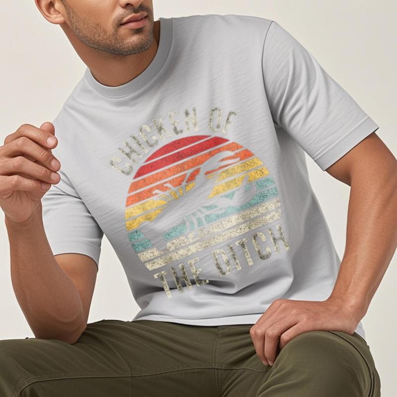 Solid Color Unisex Oneck Tshirt Fashion Chicken Of The Ditch Lobster Sunset Design Trendy For Her Teeshirt Cheap Tshirt Black