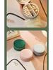 Velvet Round Portable Jewelry Storage Box for Earrings, Necklaces, Rings, and Ornaments