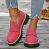 Women's Chunky Platform Loafers,Thick Sole,Round Toe,Casual Women Shoes