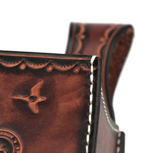 TOURBON Leather Shell Pouch, Ammo Bag, for Airsoft, Camping, Hiking, and Fishing