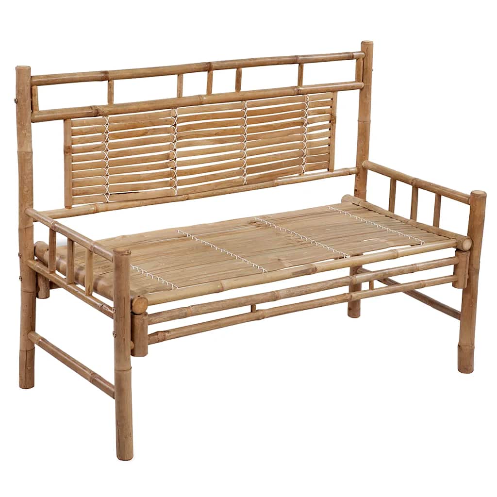 vidaXL Garden Bench with Cushion 120 cm Bamboo