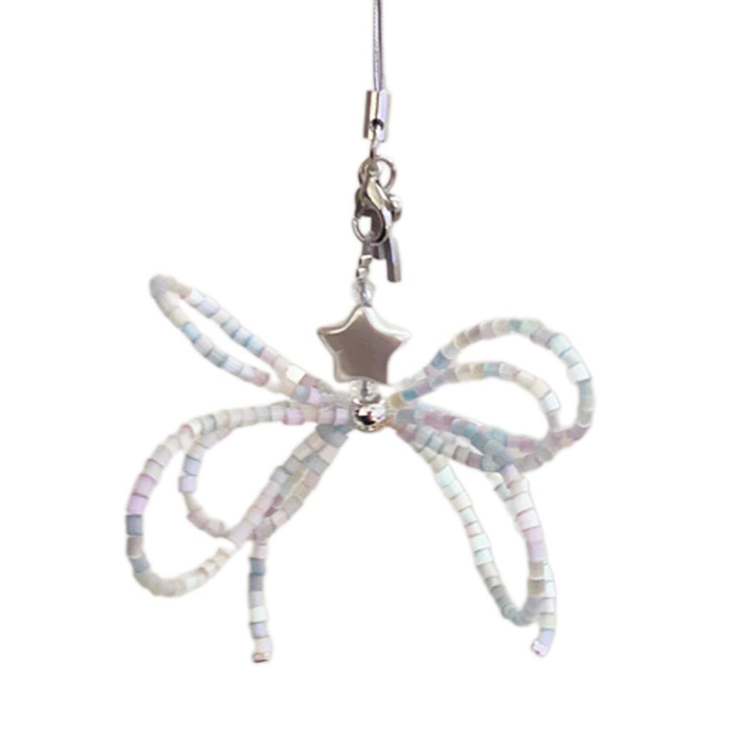 Stylish Bowknot Phone Lanyard Wrist Strap Star Butterfly Bow Phone Charm Antilost Cellphone Strap Hanging Rope Keychain