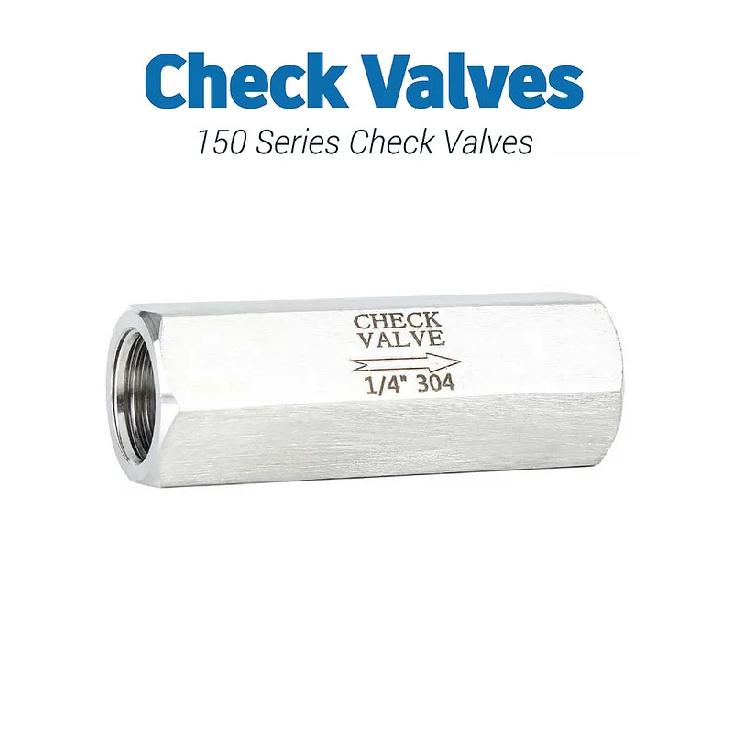 AW® 304 Stainless Steel Female Thread BSPP Check Valve One Way Non-retrun Valves 1/8" 1/4" 3/8" 1/2" 3/4" 1" 150psi