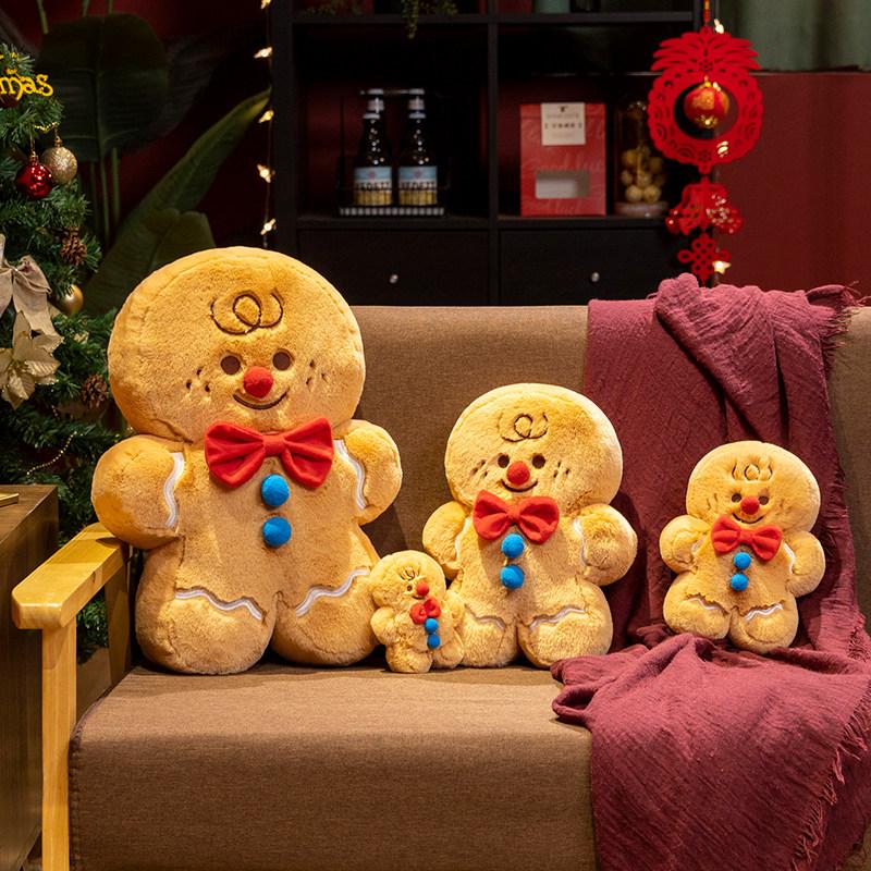 1Pc 22/30/45CM Kawaii Gingerbread Man Gingerbread Rabbit Plush Toys Lovely Christmas Toy Pillow Stuffed Soft Dolls Birthday Gift