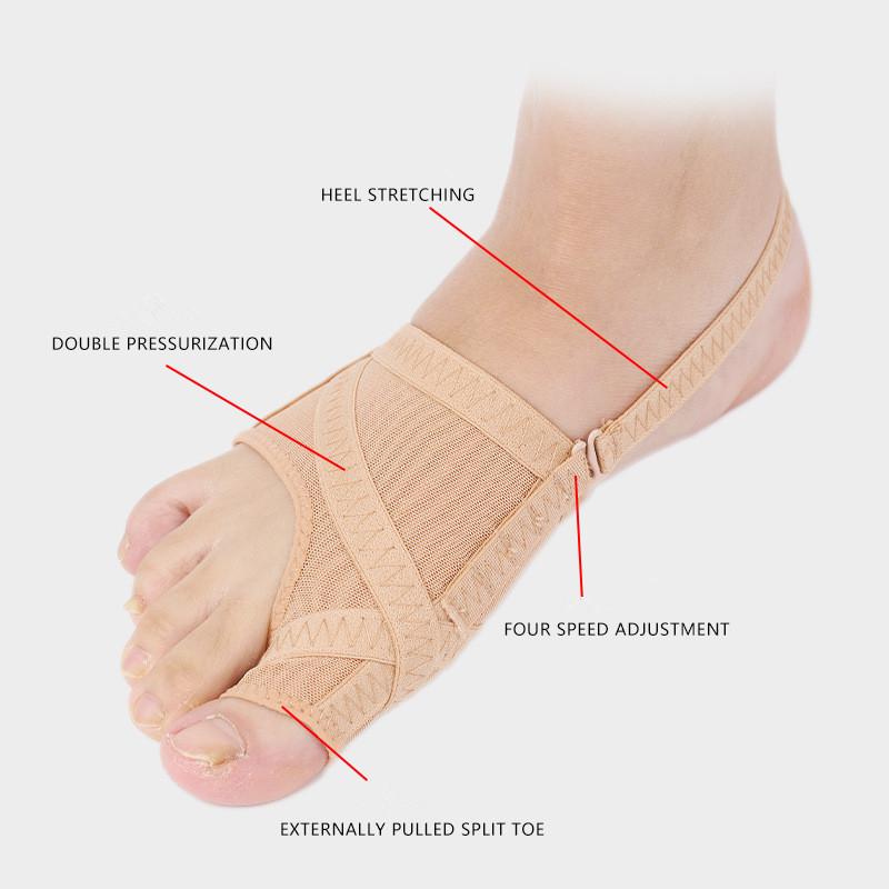 Adjustable Hallux Valgus Sleeve Spacer Separator Toe Corrector Fabric Bunion Corrector Breathable Sports Bunion Socks Running