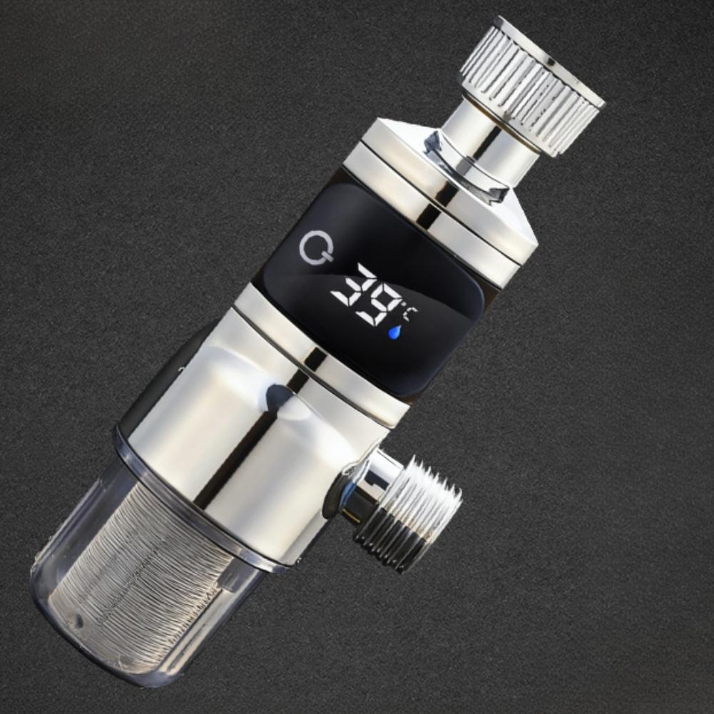 Thermostat and Filter Combination Shower Head with Large Digital Screen 2in1 Design 40 Filtration Mesh for Clean Water